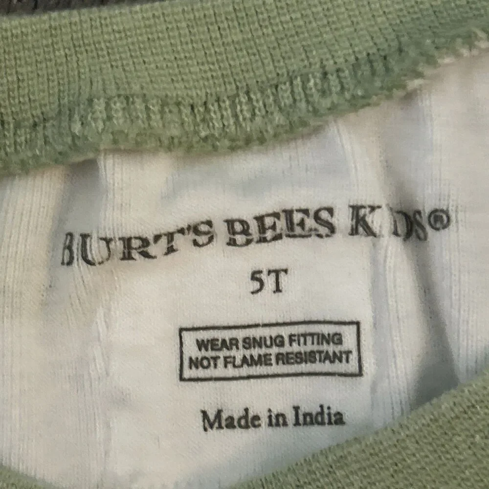 Burt's Bees 100% Organic Cotton Gender Neural Galaxy Pajama Set 5T Crunchy Mom